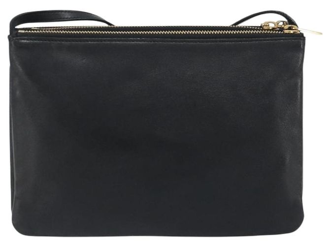 Céline Borsa a tracolla CELINE Trio in pelle nera e oro Auth 195660 Nero D'oro - vista 2