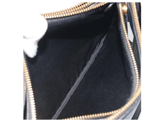 Céline Borsa a tracolla CELINE Trio in pelle nera e oro Auth 195660 Nero D'oro - vista 20