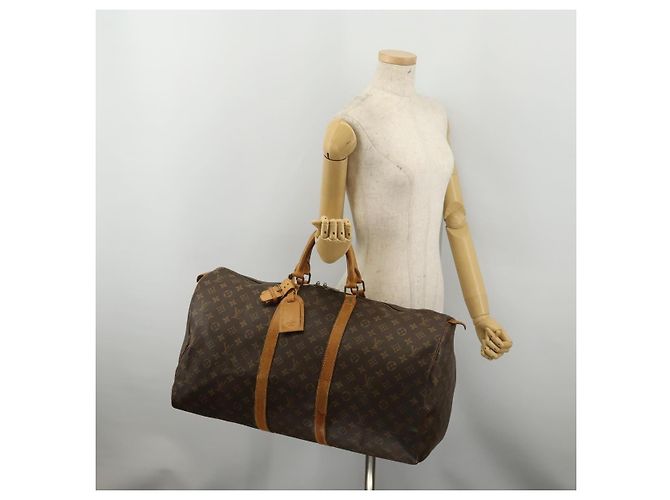 LOUIS VUITTON Monogram Keepall 55 Boston Bag M41424 LV Auth ar14101 Monogramma - vista 22
