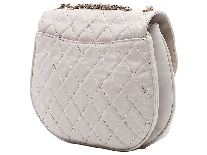 Borsa a tracolla Chanel Medium Quilted in vitello invecchiato grigio con chiusura Bubble CC - vista 2