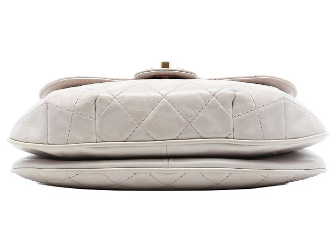 Borsa a tracolla Chanel Medium Quilted in vitello invecchiato grigio con chiusura Bubble CC - vista 3