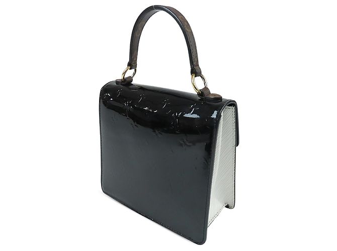 Borsa Satchel Louis Vuitton Monogram Vernis Spring Street Nera Nero - vista 2