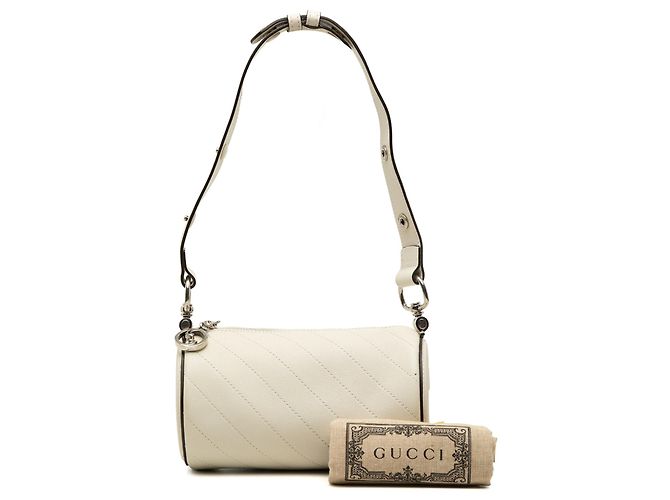 Borsa a tracolla Mini Blondie Gucci in vitello bianca Bianco - vista 7