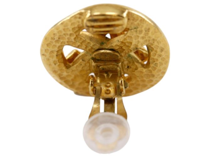 Orecchini a clip rotondi Chanel CC placcati oro D'oro - vista 11