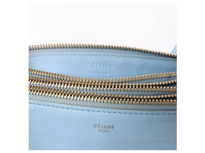 Céline Bolsa Tiracolo Trio Small em couro Celine em Azul Cinza - vista 11