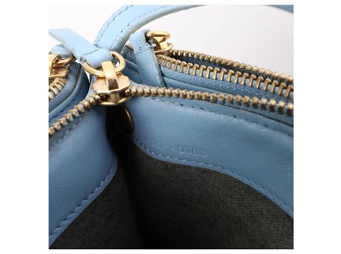 Céline Bolsa Tiracolo Trio Small em couro Celine em Azul Cinza - vista 13