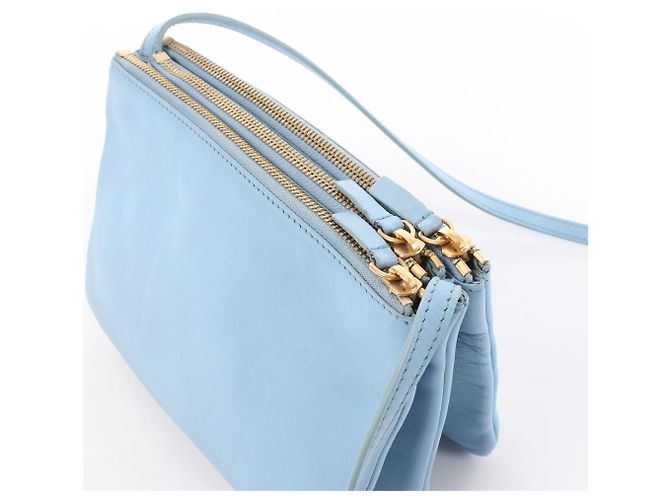 Céline Bolsa Tiracolo Trio Small em couro Celine em Azul Cinza - vista 5