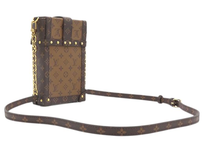 Borsa a tracolla Louis Vuitton Monogram Reverse Pochette Trunk Verticale Marrone - vista 2