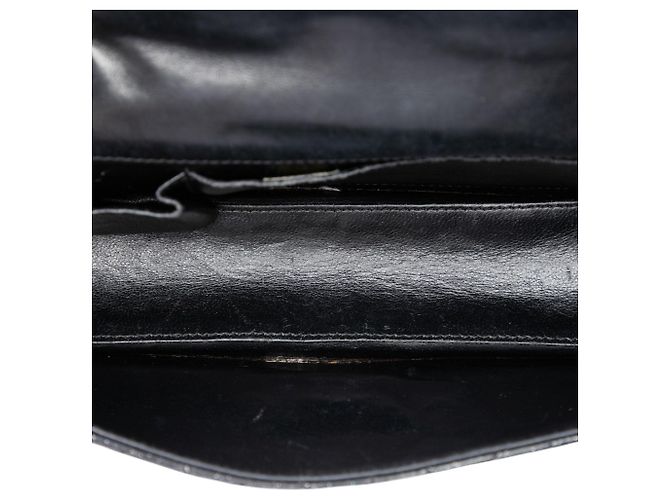 Borsa a tracolla Chanel Quilted Patent Glitter Evening Star East West Flap Nera Nero - vista 4