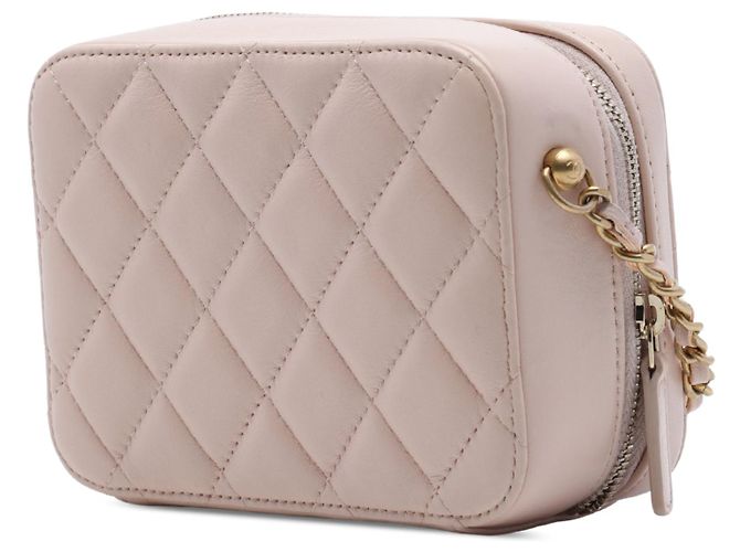 Borsa Camera Chanel CC Quilted Lambskin Pearl Crush Marrone - vista 2