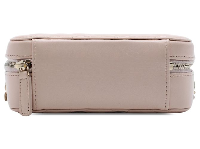 Borsa Camera Chanel CC Quilted Lambskin Pearl Crush Marrone - vista 3