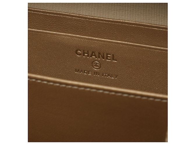 Borsa Camera Chanel CC Quilted Lambskin Pearl Crush Marrone - vista 5