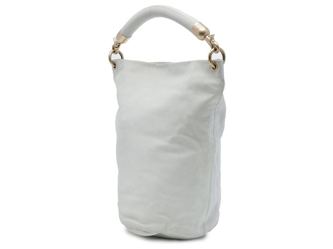 Borsa bucket Chanel CC in vitello bianca Bianco - vista 2