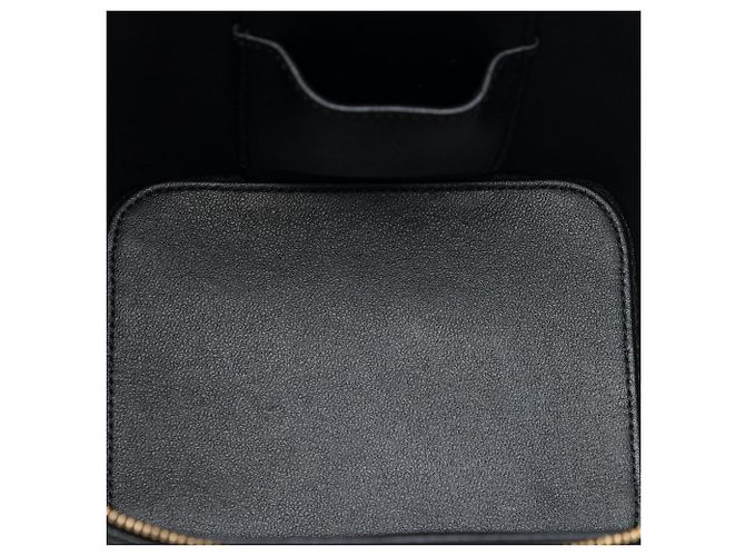 Borsa Vanity Chanel CC in pelle Caviar matelassé nera con manico superiore e catena Nero - vista 4