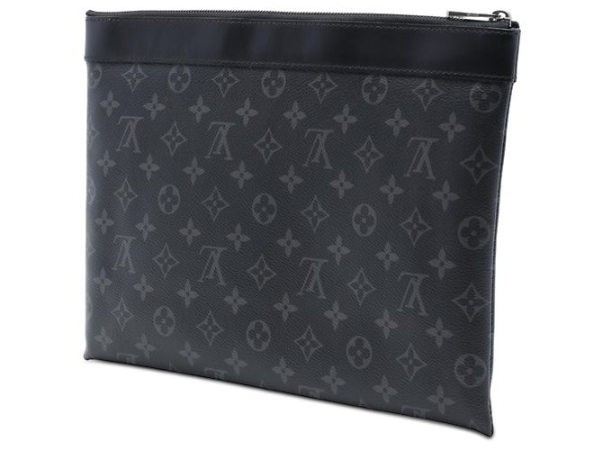 Borsa a pochette Louis Vuitton Monogram Eclipse Discovery Pochette GM nera Nero - vista 2