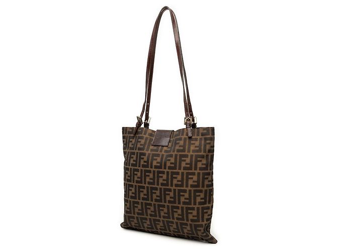 Borsa Tote Fendi Zucca Canvas marrone - vista 2