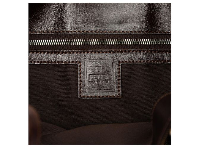 Borsa Tote Fendi Zucca Canvas marrone - vista 5