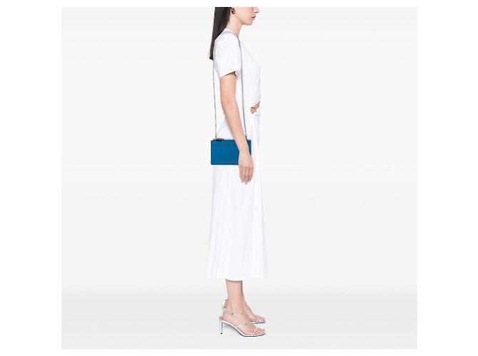 Double Borsa a tracolla Prada City Calf con doppia zip, blu - vista 6