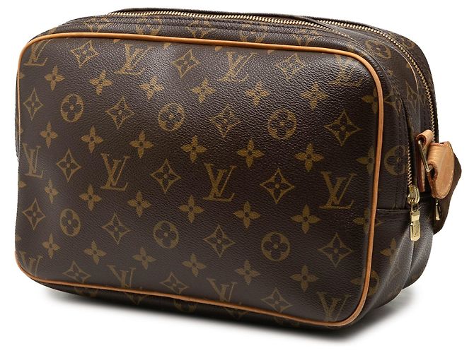 Borsa a tracolla Louis Vuitton Monogram Reporter PM Marrone - vista 2