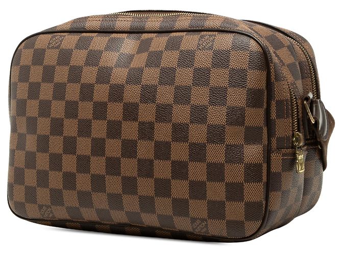 Bolsa Tiracolo Louis Vuitton Damier Ebene Reporter PM Castanha Marrom - vista 2