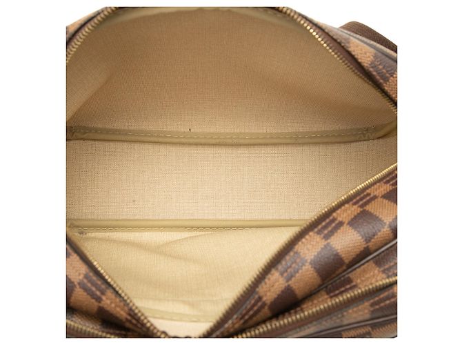 Bolsa Tiracolo Louis Vuitton Damier Ebene Reporter PM Castanha Marrom - vista 4
