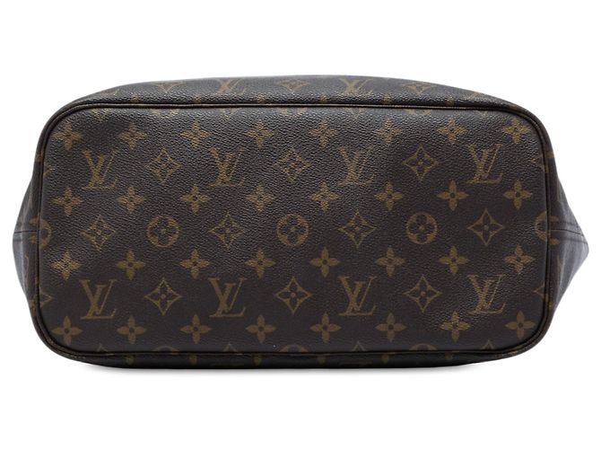 Borsa Tote Louis Vuitton Monogram Neverfull MM Marrone - vista 3