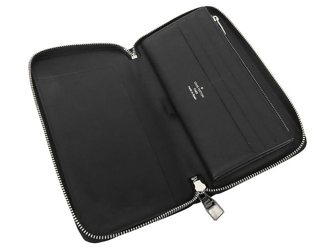 Cartera Larga Louis Vuitton Damier Graphite Zippy Organizer Wallet Negra Negro - vista 4