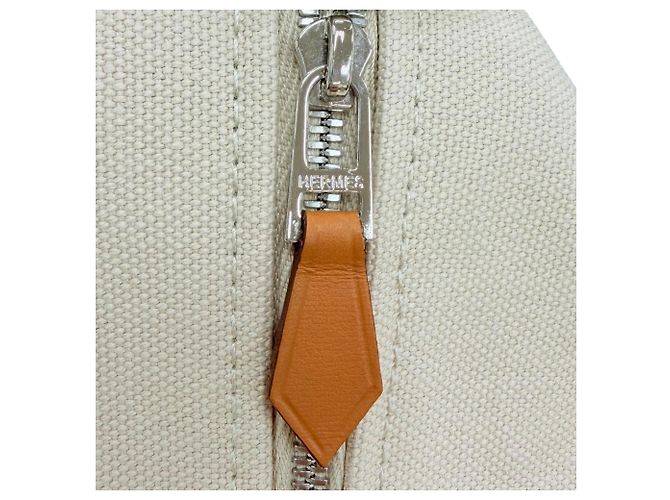 Borsa Vanity Hermès Large Toile Bride A Brac Marrone - vista 9