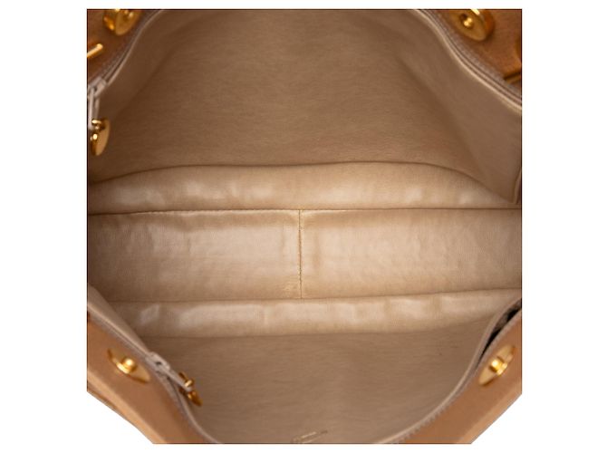 Borsa a tracolla Chanel CC Caviar Beige - vista 4