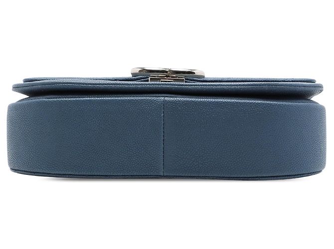 Borsa Chanel Small Caviar Paris Cuba Thread Around Flap Satchel Blu - vista 3