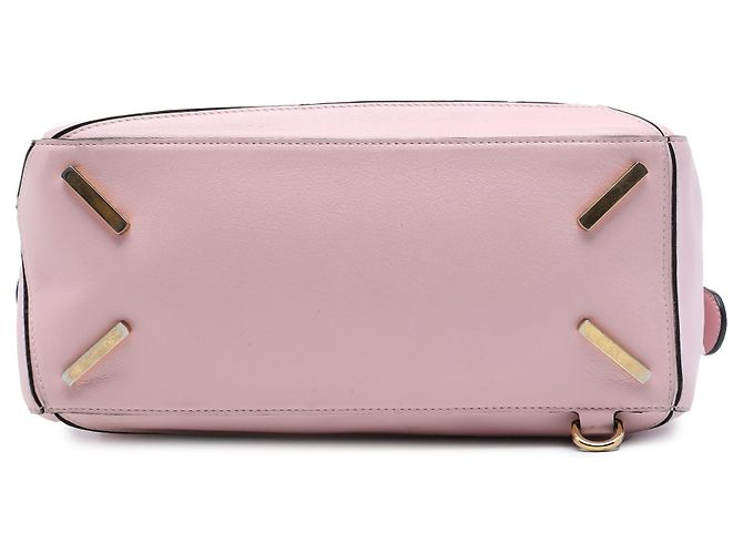 Borsa Puzzle Medium in pelle di vitello rosa LOEWE - vista 3