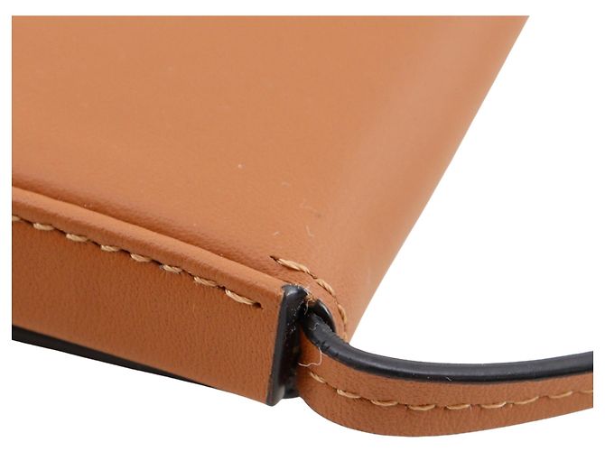 Borsa a tracolla LOEWE Mini Anagram Heel in vitello liscio marrone - vista 11