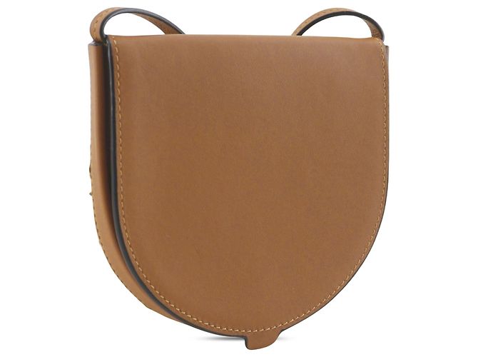 Borsa a tracolla LOEWE Mini Anagram Heel in vitello liscio marrone - vista 3