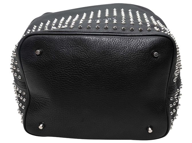 Borsa bucket in pelle borchiata Burberry nera Nero - vista 5