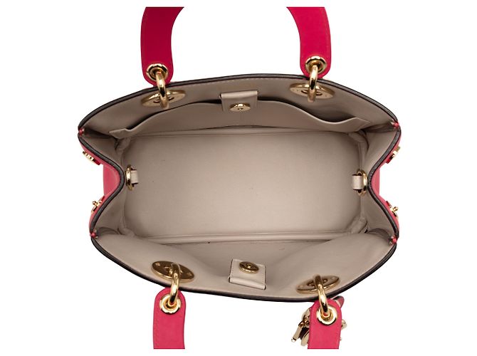 Borsa Diorissimo Mini Satchel in pelle rosa Dior - vista 4