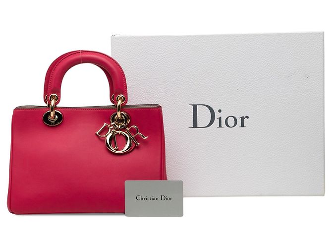 Borsa Diorissimo Mini Satchel in pelle rosa Dior - vista 8