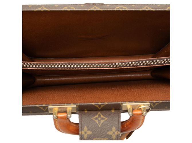 Borsa Business Louis Vuitton Monogram Serviette Fermoir Marrone - vista 4