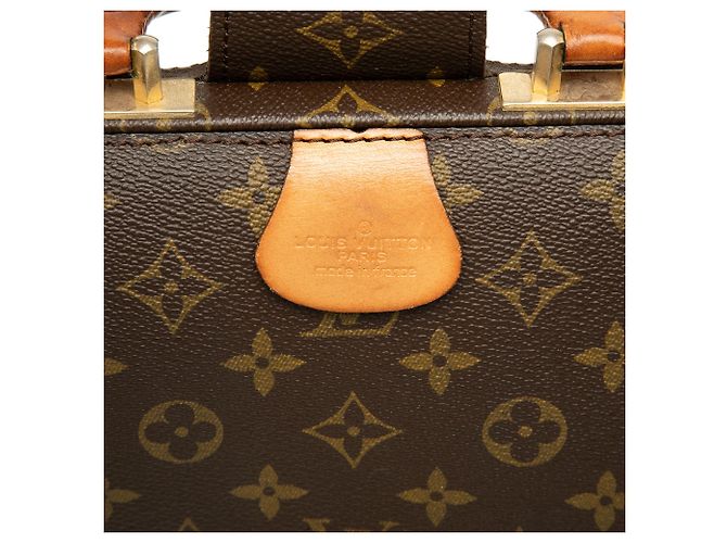 Borsa Business Louis Vuitton Monogram Serviette Fermoir Marrone - vista 5