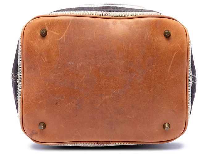 Borsa a secchiello satchel Burberry Ashby Medium Mega Check Canvas Marrone - vista 3
