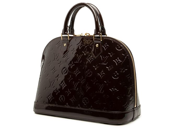 Borsa a mano Louis Vuitton Monogram Vernis Alma PM Purple Porpora - vista 2
