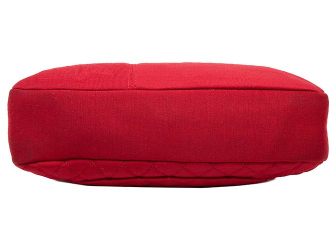 Borsa a tracolla Chanel Hawaii in jersey matelassé rossa Rosso - vista 3