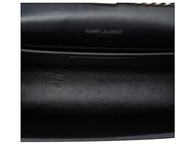 Borsa a tracolla Kate Small in camoscio nero Saint Laurent con monogramma e borchie in pietra - vista 4