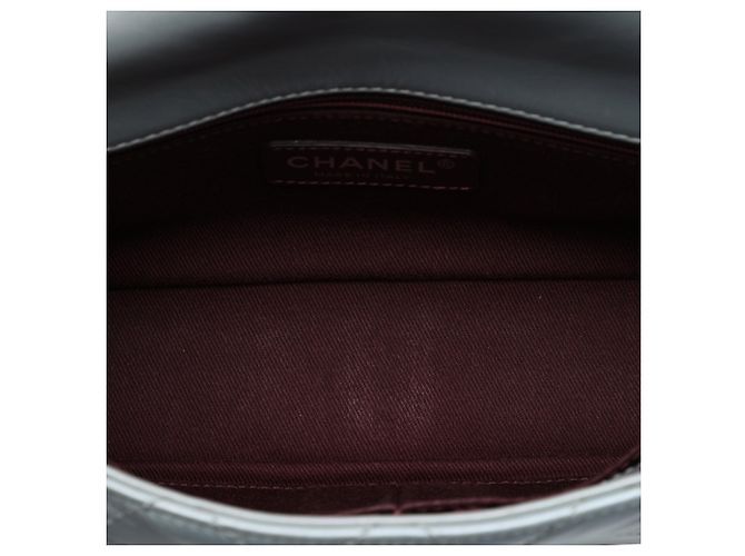 Borsa a tracolla Chanel Medium Quilted Coco Pleats in vitello grigio con catena - vista 4