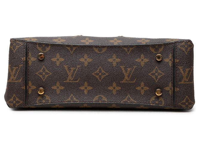 Borsa Satchel Louis Vuitton Monogram One Handle Flap MM Marrone - vista 3