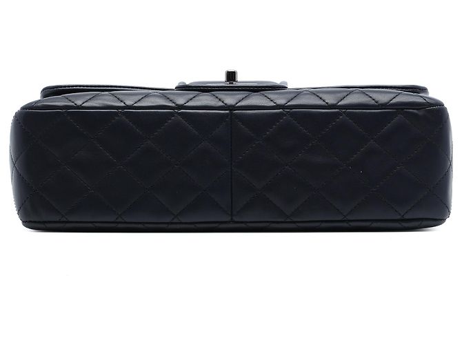 Borsa a tracolla Chanel Large Quilted Lambskin Elementary Chic Flap Blu - vista 3