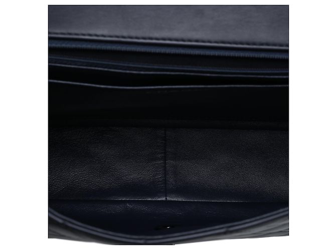 Borsa a tracolla Chanel Large Quilted Lambskin Elementary Chic Flap Blu - vista 4