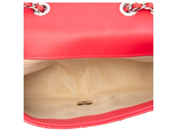 Borsa a tracolla Chanel Small Quilted Patent Coco Boy Flap rossa Rosso - vista 4