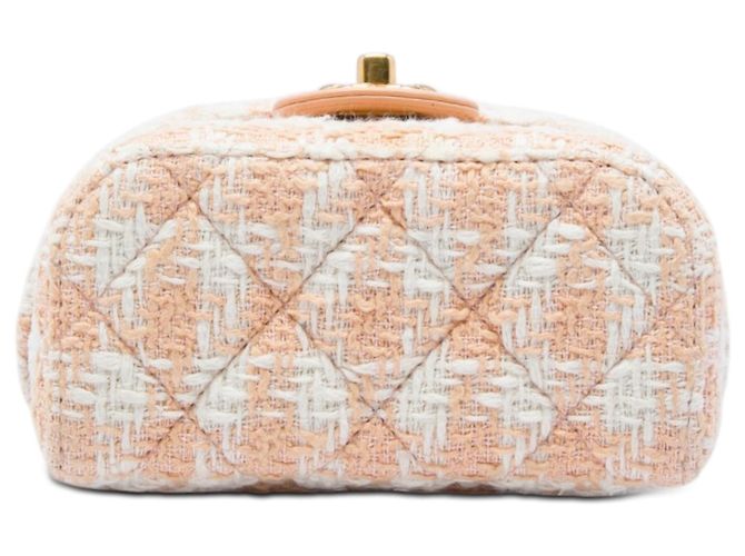 Borsa Chanel Mini Tweed Crush Top Handle Beige - vista 3