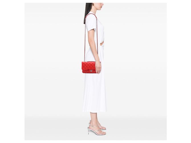 Borsa a tracolla Chanel Small Quilted Lambskin Tender Touch rossa Rosso - vista 6
