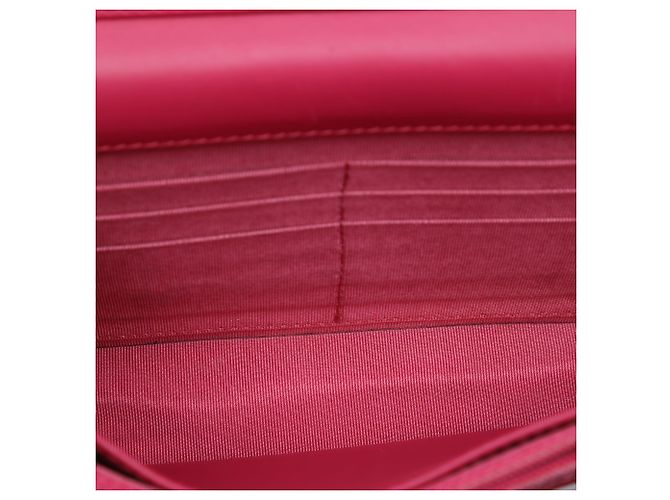Wallet On Chain Borsa a tracolla Chanel CC matelassé in vernice rossa con catena Rosso - vista 4